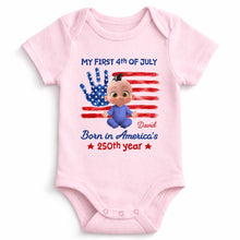 Load image into Gallery viewer, Personalized 4th of July Baby Onesie Custom Name Gift Idea
