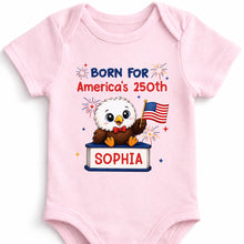 Load image into Gallery viewer, Personalized Eagle USA Flag Baby Onesie Custom Name Gift
