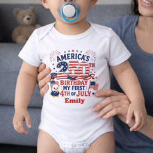 Load image into Gallery viewer, Personalized Baby Onesie My First 4th of July Gift Idea

