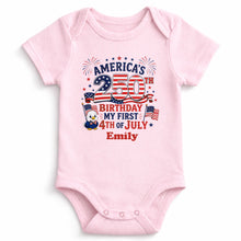 Load image into Gallery viewer, Personalized Baby Onesie My First 4th of July Gift Idea
