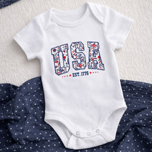 Load image into Gallery viewer, Personalized Floral Print Baby Onesie Custom Name Gift for Kids
