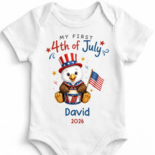 Load image into Gallery viewer, Personalized 4th of July Baby Onesie Custom Name Keepsake Gift
