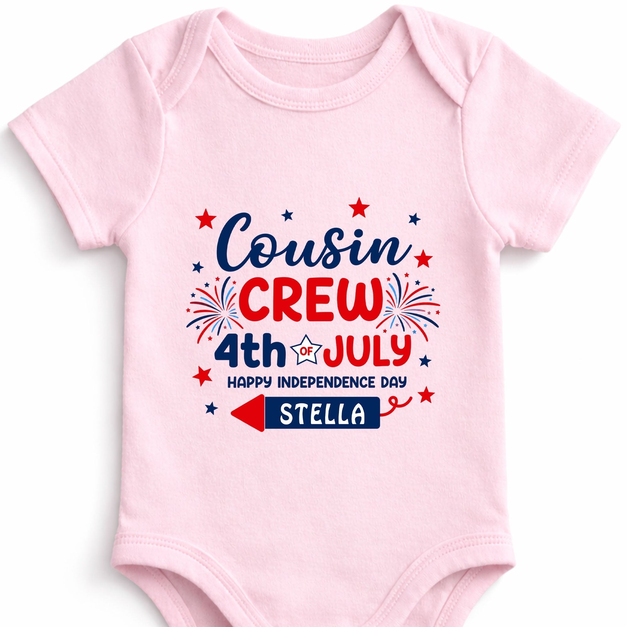 Personalized Cousin Crew Baby Onesie Custom Name 4th of July Gift