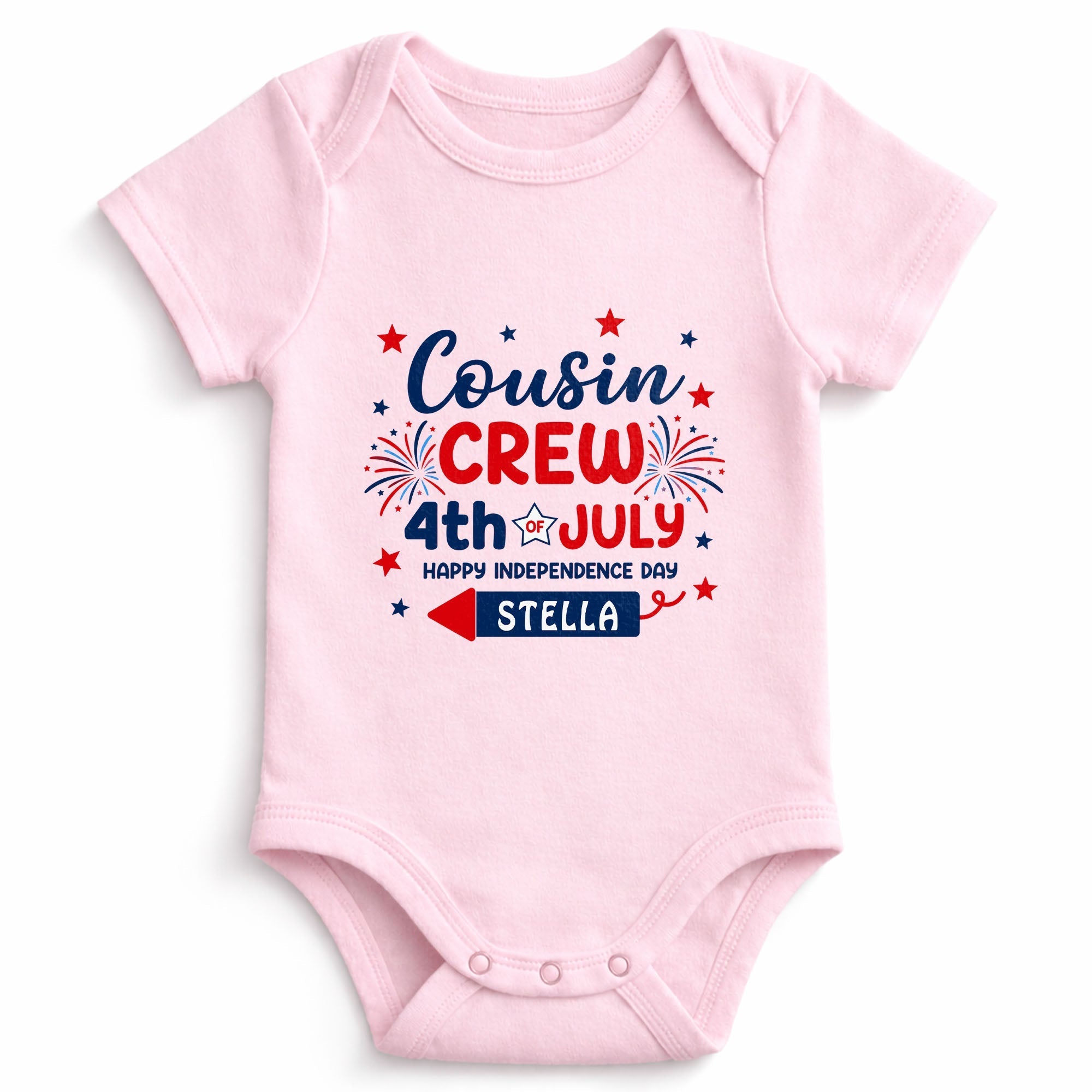 Personalized Cousin Crew Baby Onesie Custom Name 4th of July Gift