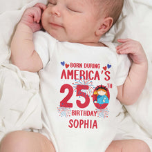 Load image into Gallery viewer, Personalized Custom Baby Onesie 4th of July Gift for Baby
