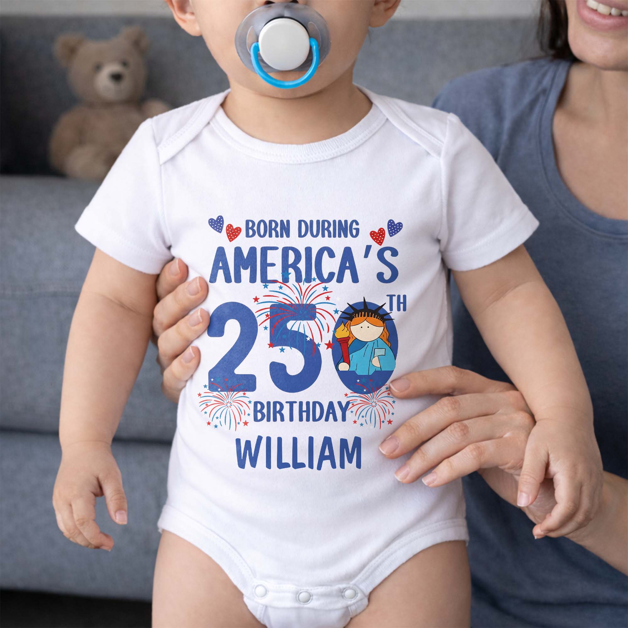 Personalized Custom Baby Onesie 4th of July Gift for Baby