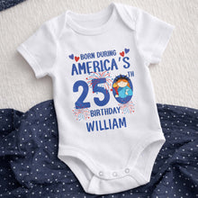 Load image into Gallery viewer, Personalized Custom Baby Onesie 4th of July Gift for Baby
