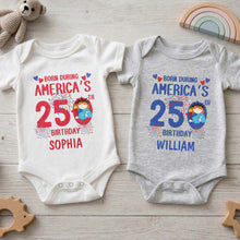 Load image into Gallery viewer, Personalized Custom Baby Onesie 4th of July Gift for Baby
