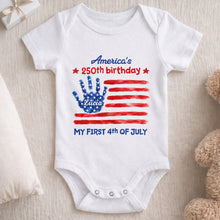 Load image into Gallery viewer, Personalized Baby Onesie Custom Name 4th of July Gift
