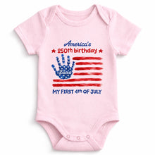 Load image into Gallery viewer, Personalized Baby Onesie Custom Name 4th of July Gift
