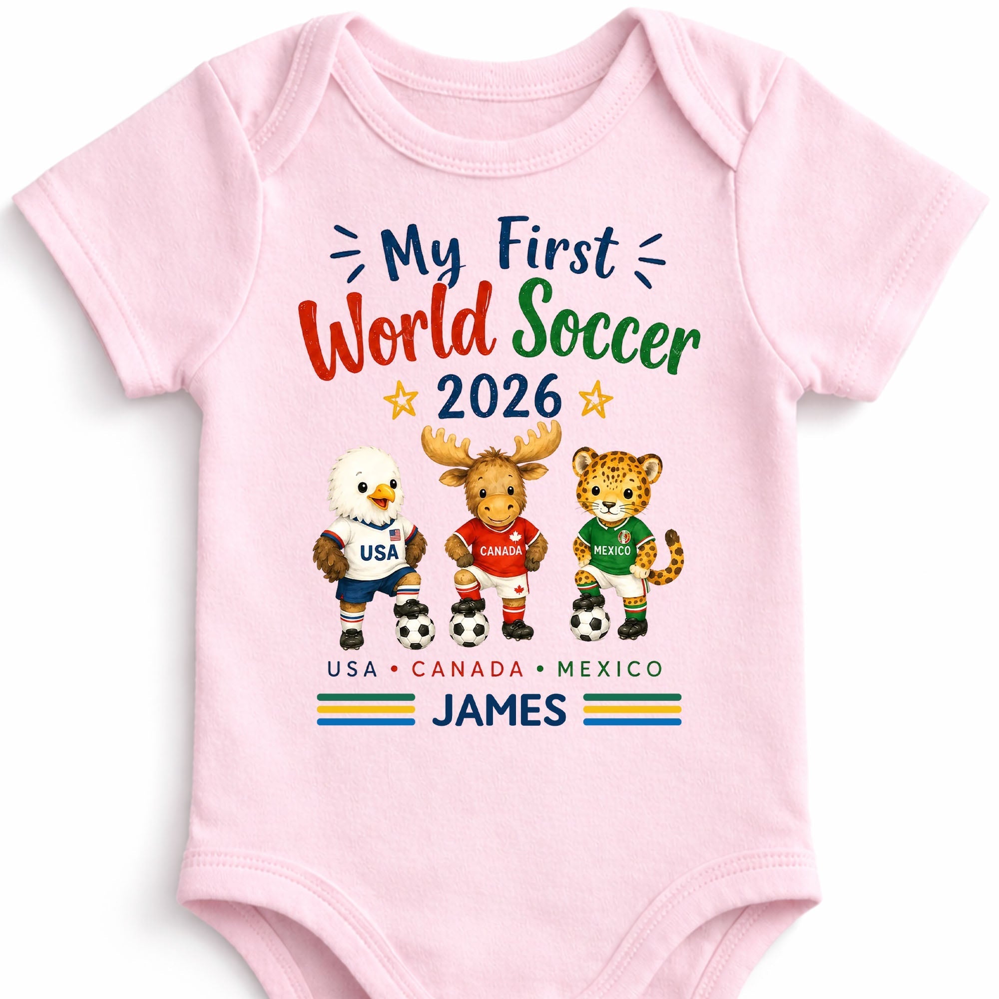 Personalized Baby Onesie Custom Name Soccer Gift for Kids
