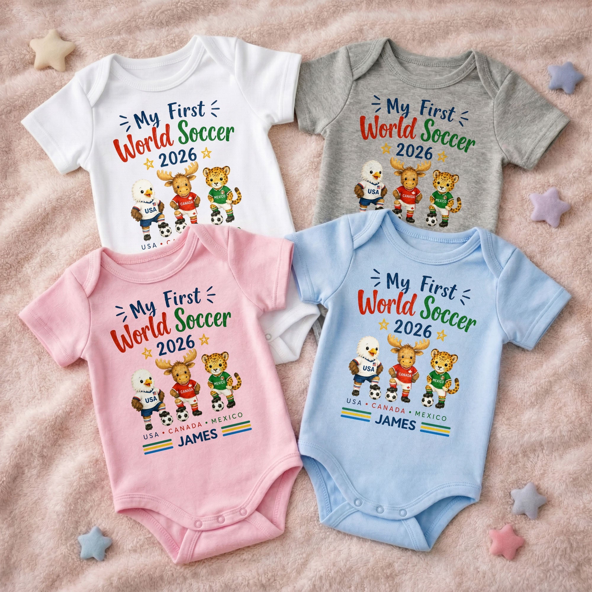 Personalized Baby Onesie Custom Name Soccer Gift for Kids