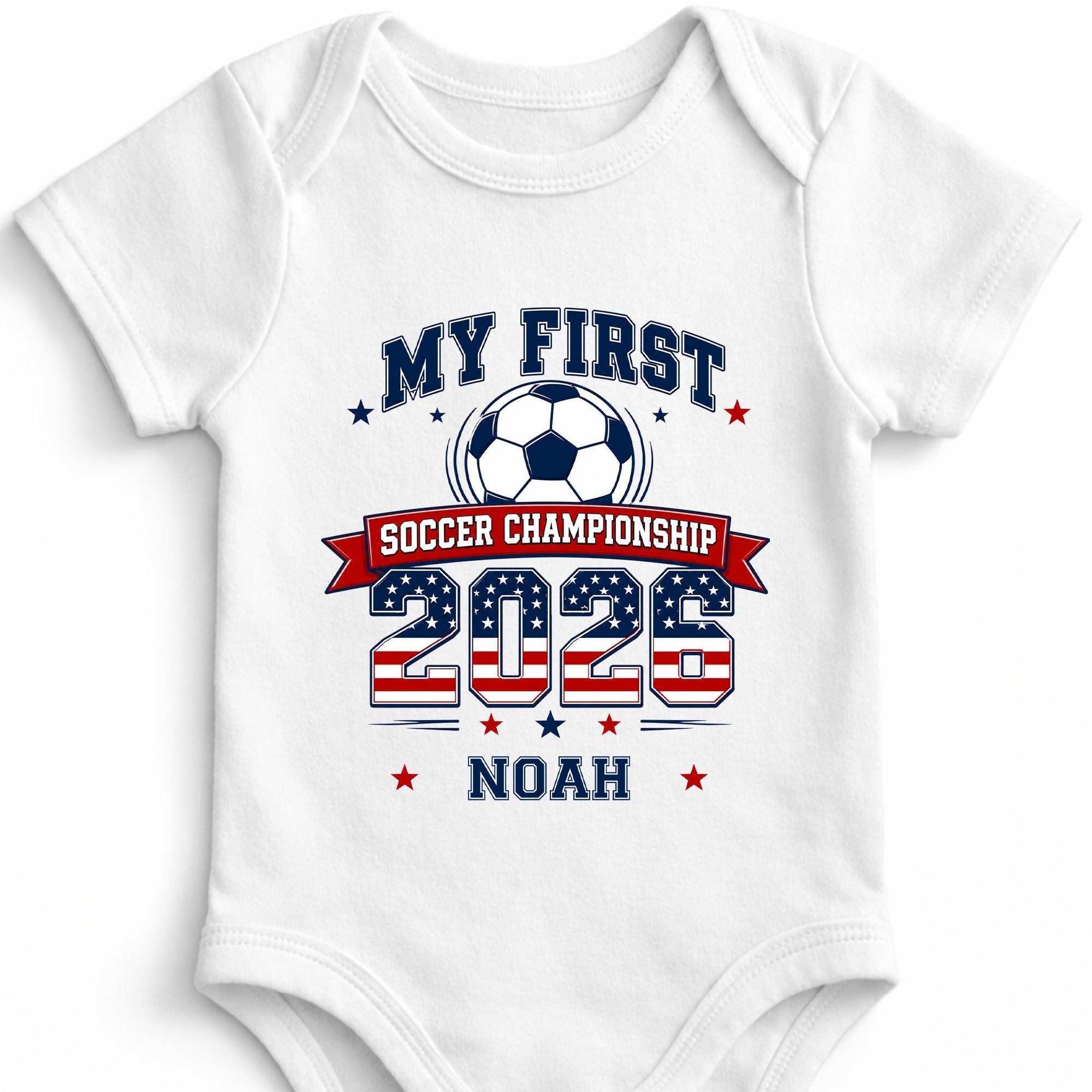 Personalized Baby Onesie My First Soccer Championship Gift