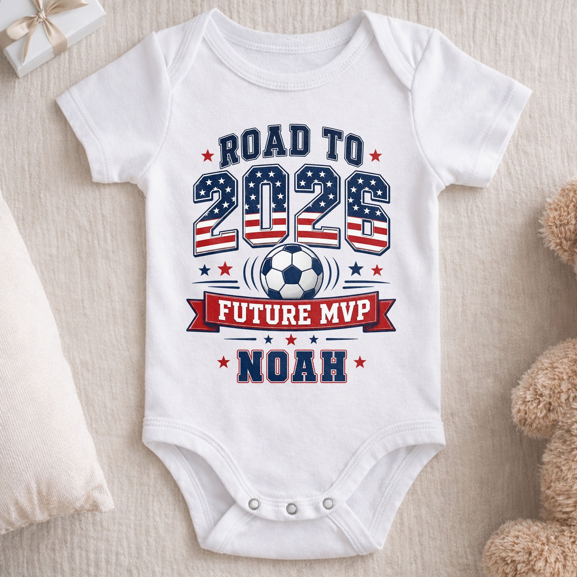 Personalized Custom Baby Onesie Road to Future MVP Gift for Baby