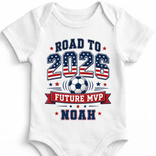 Load image into Gallery viewer, Personalized Custom Baby Onesie Road to Future MVP Gift for Baby
