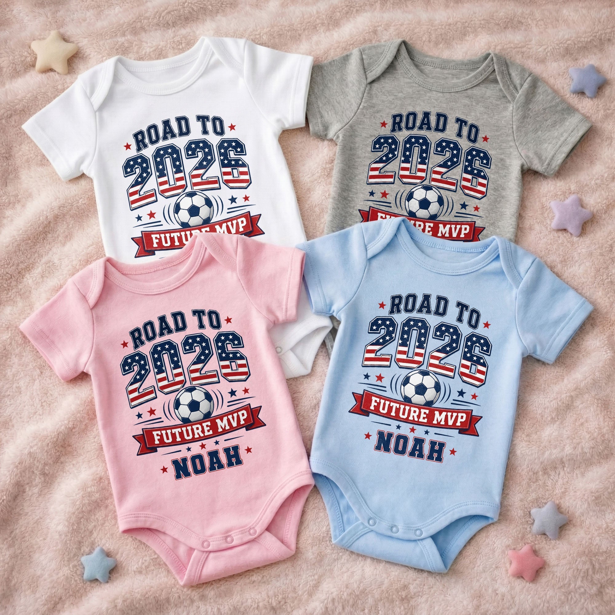 Personalized Custom Baby Onesie Road to Future MVP Gift for Baby
