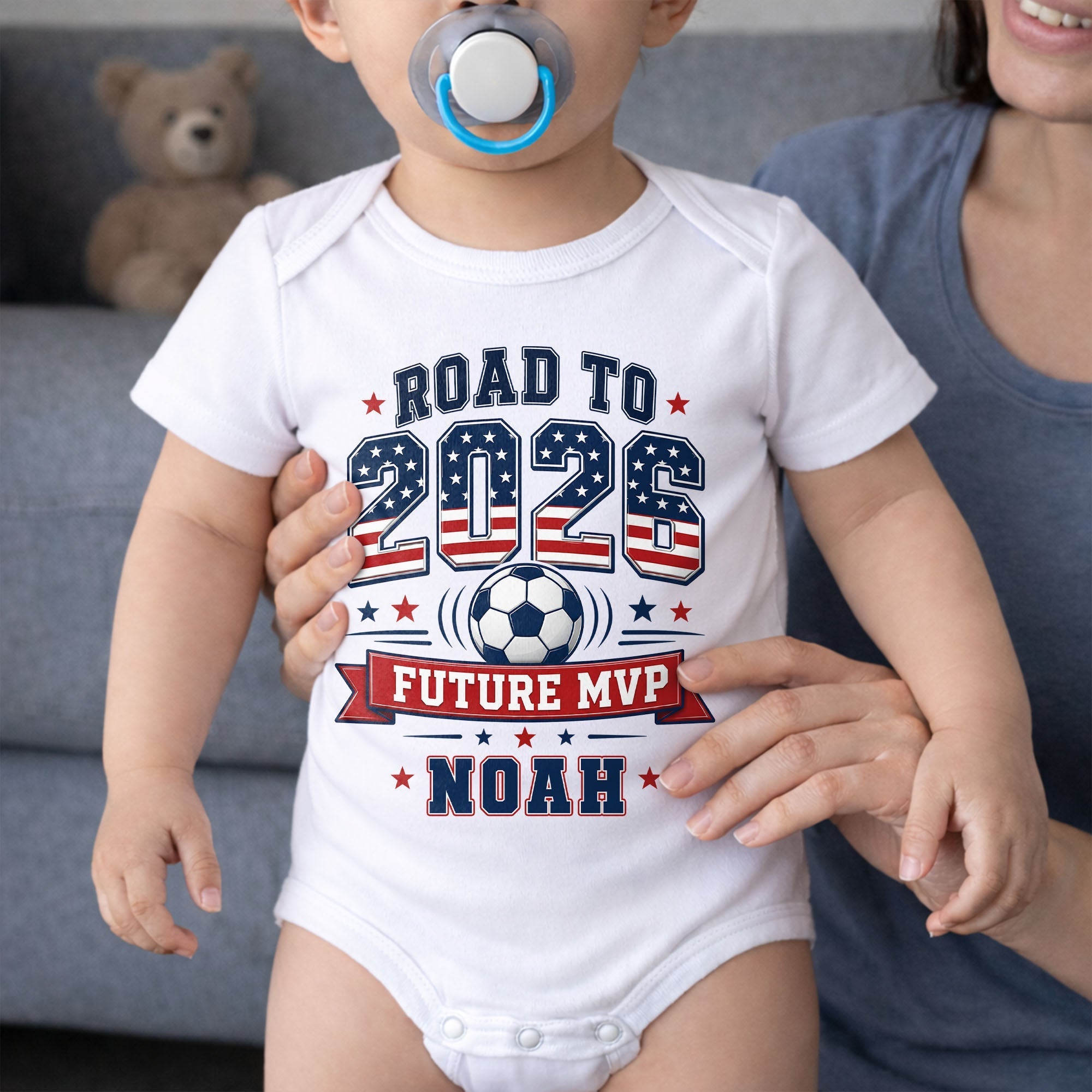 Personalized Custom Baby Onesie Road to Future MVP Gift for Baby