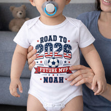 Load image into Gallery viewer, Personalized Custom Baby Onesie Road to Future MVP Gift for Baby
