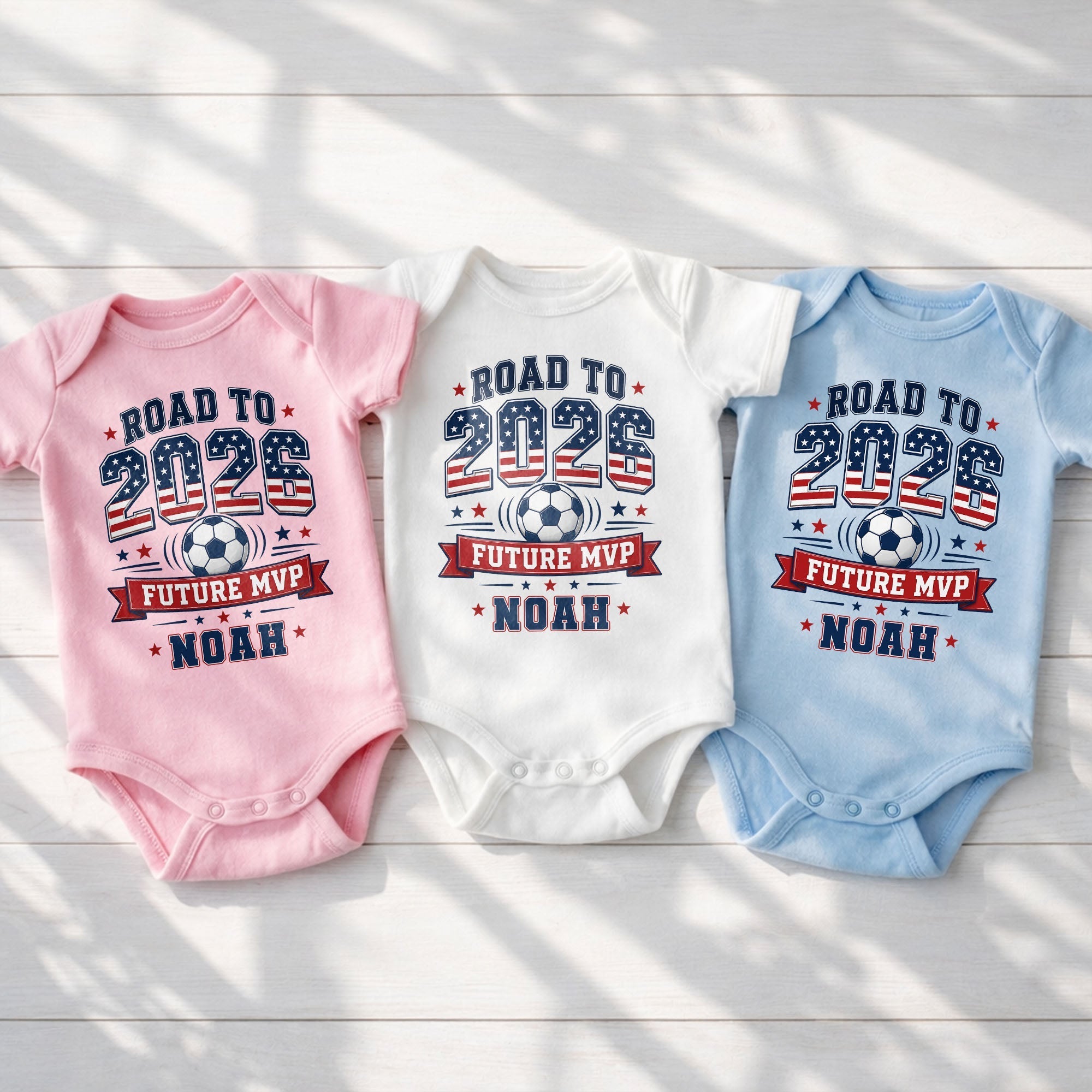 Personalized Custom Baby Onesie Road to Future MVP Gift for Baby