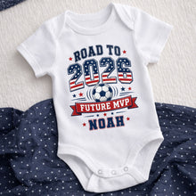 Load image into Gallery viewer, Personalized Custom Baby Onesie Road to Future MVP Gift for Baby
