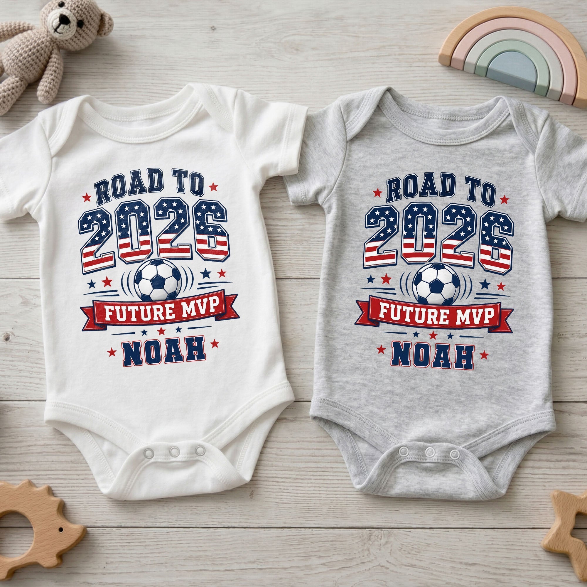Personalized Custom Baby Onesie Road to Future MVP Gift for Baby