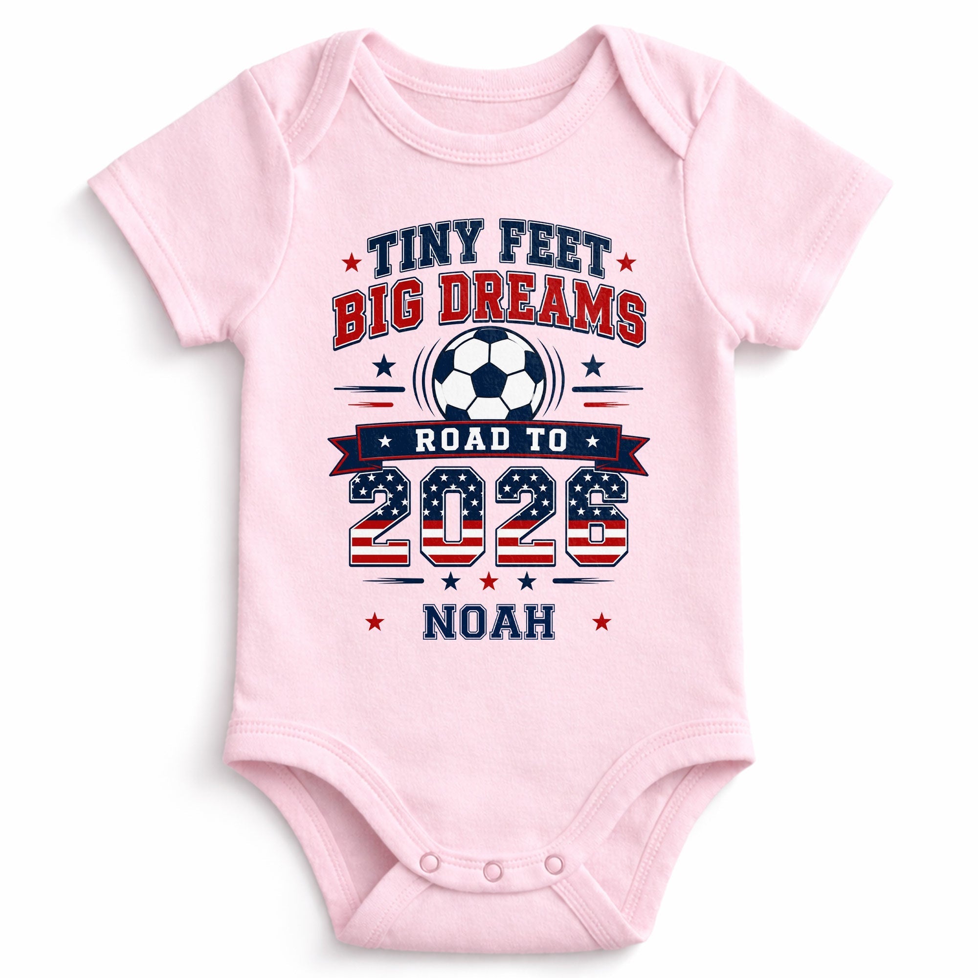 Personalized Custom Baby Onesie Tiny Feet Big Dreams Gift