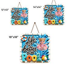 Load image into Gallery viewer, Personalized Wood Sign Custom Name Pool Decor for Kids
