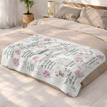 Load image into Gallery viewer, Personalized Fleece Blanket Custom Name Bible Verse Gift
