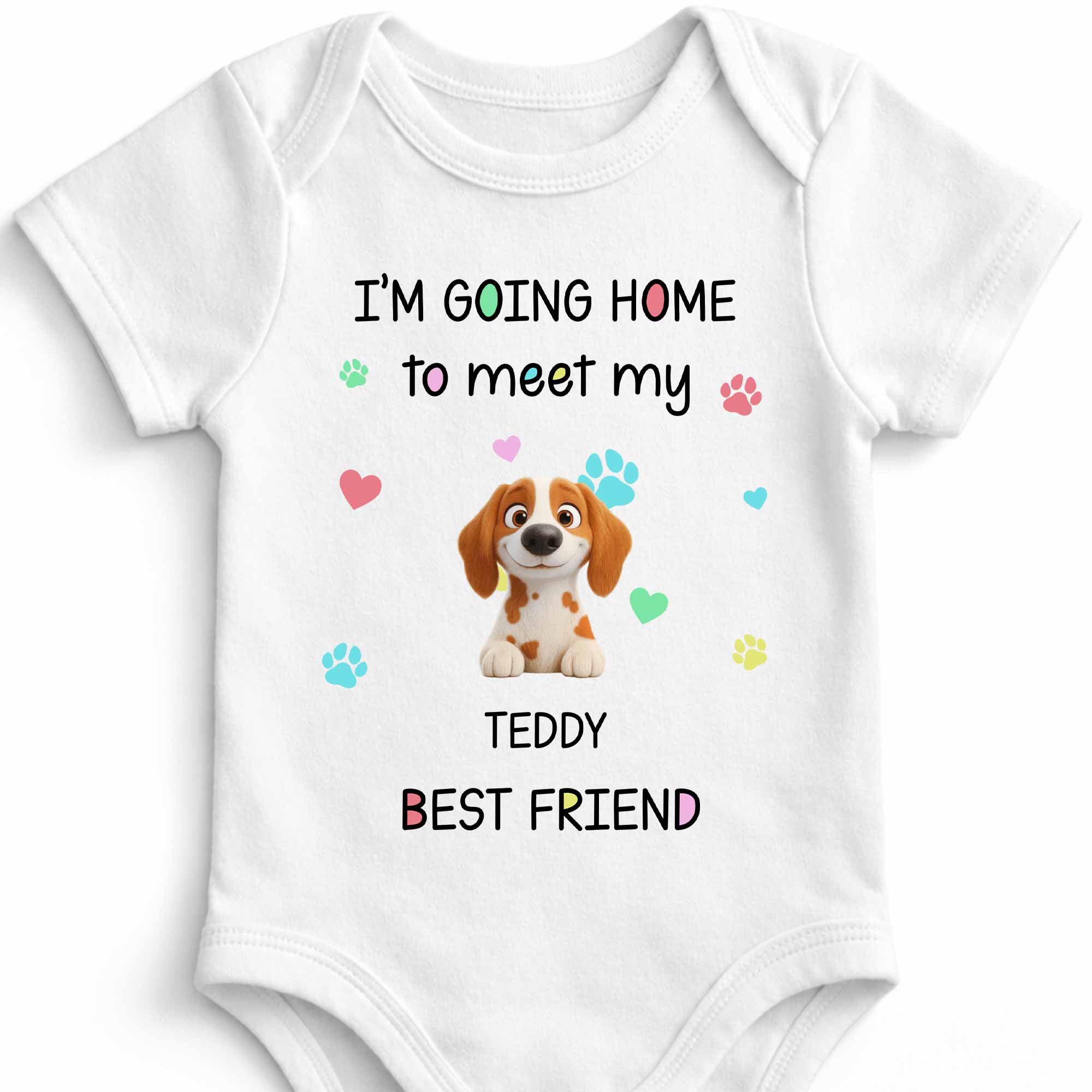 Personalized Custom Baby Onesie Cute Pet Design Gift for Kids