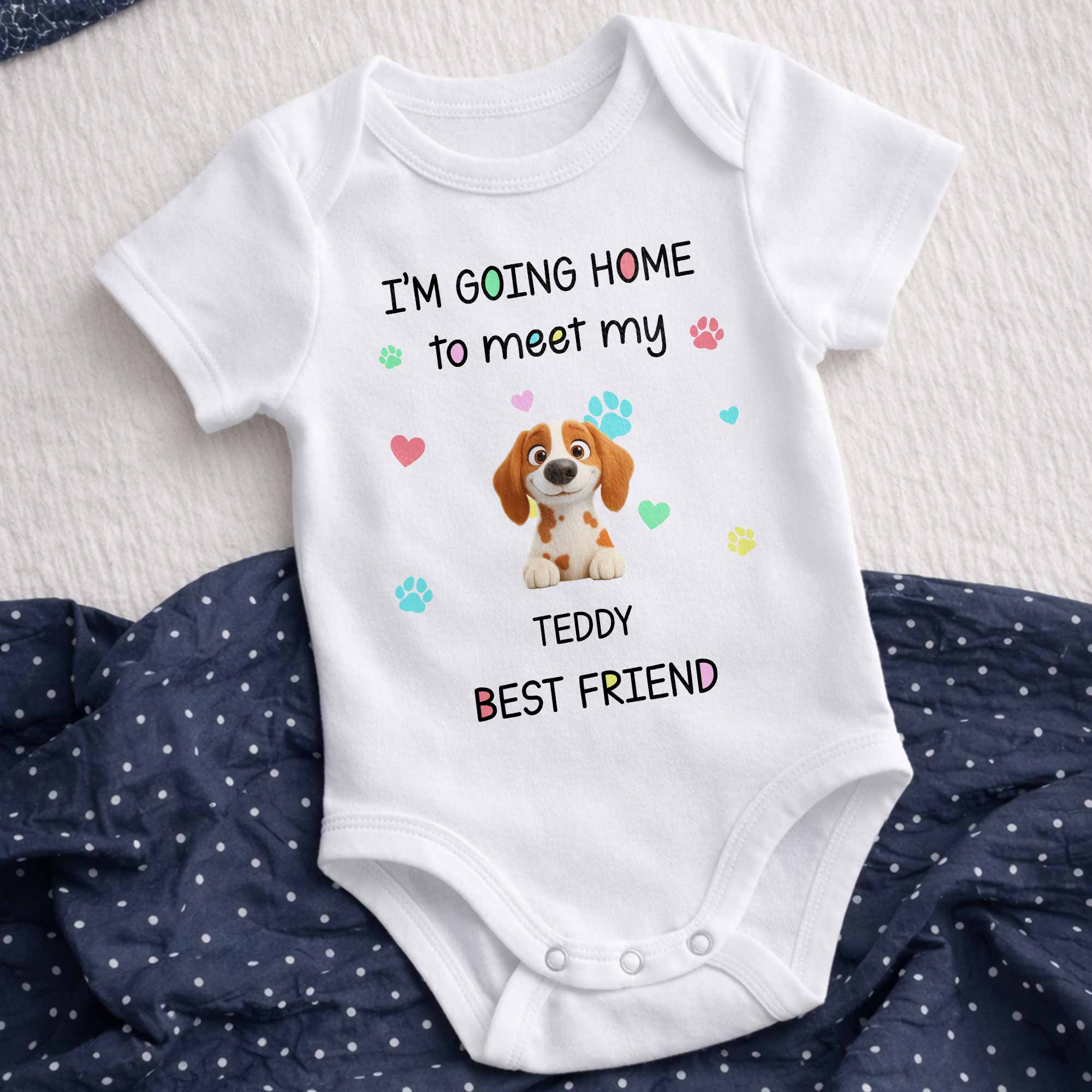 Personalized Custom Baby Onesie Cute Pet Design Gift for Kids