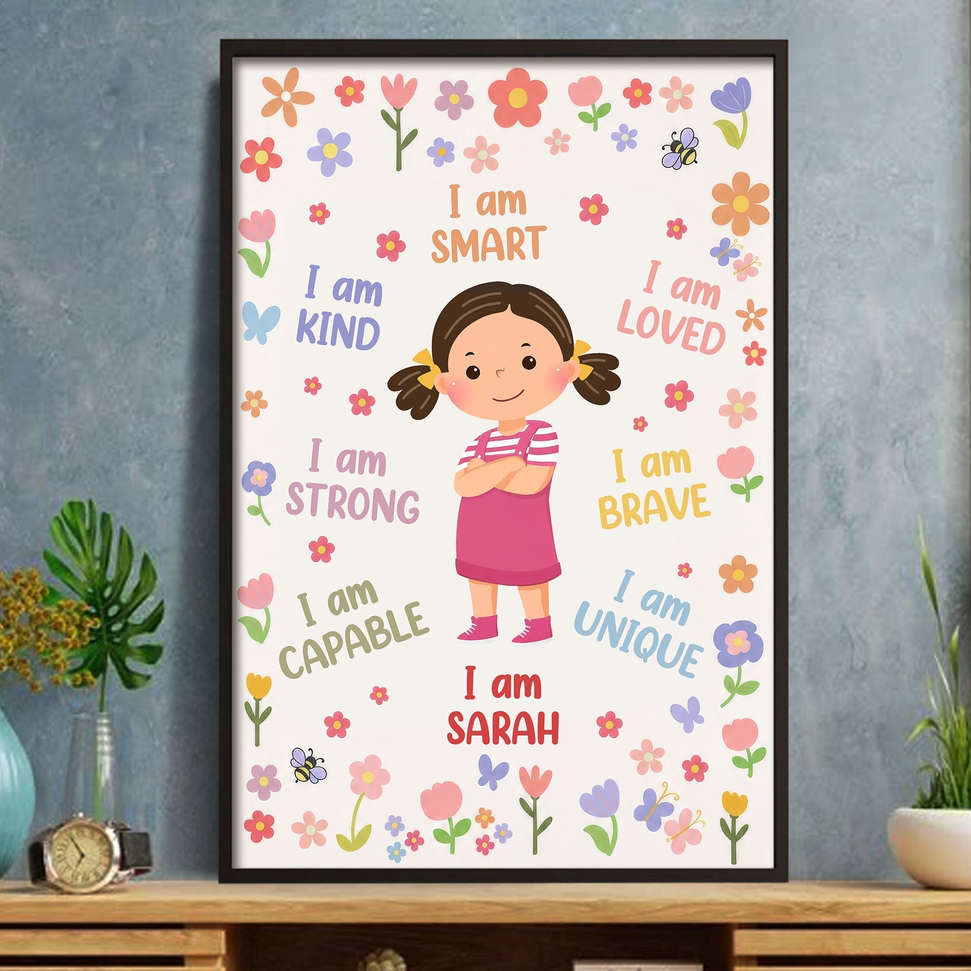 Personalized Affirmation Vertical Poster for Kids - Custom Art