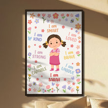 Load image into Gallery viewer, Personalized Affirmation Vertical Poster for Kids - Custom Art
