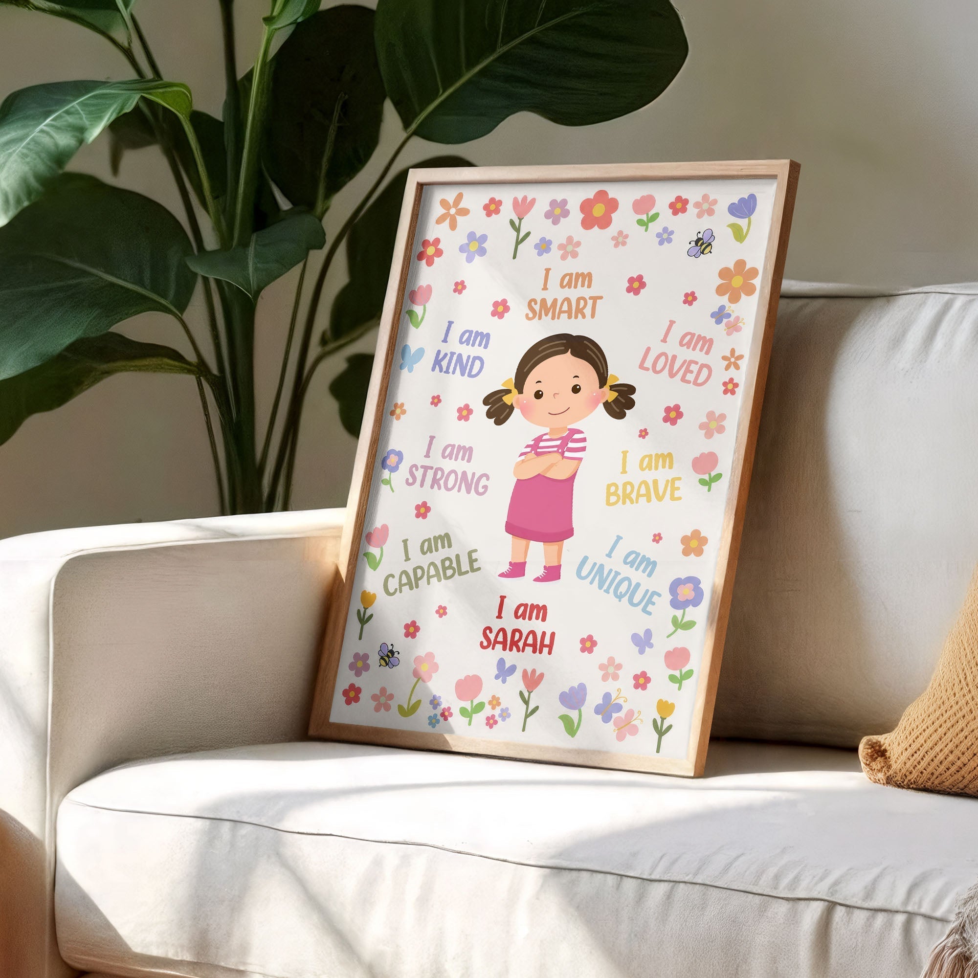 Personalized Affirmation Vertical Poster for Kids - Custom Art