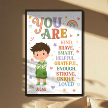 Load image into Gallery viewer, Personalized Positive Affirmation Poster Custom Name for Kids
