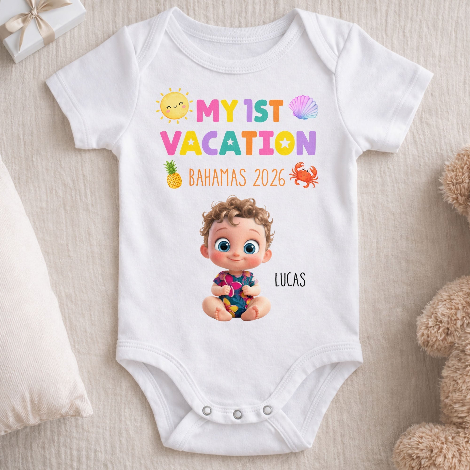 Personalized Custom Baby Onesie Soft Cotton Gift for Kids
