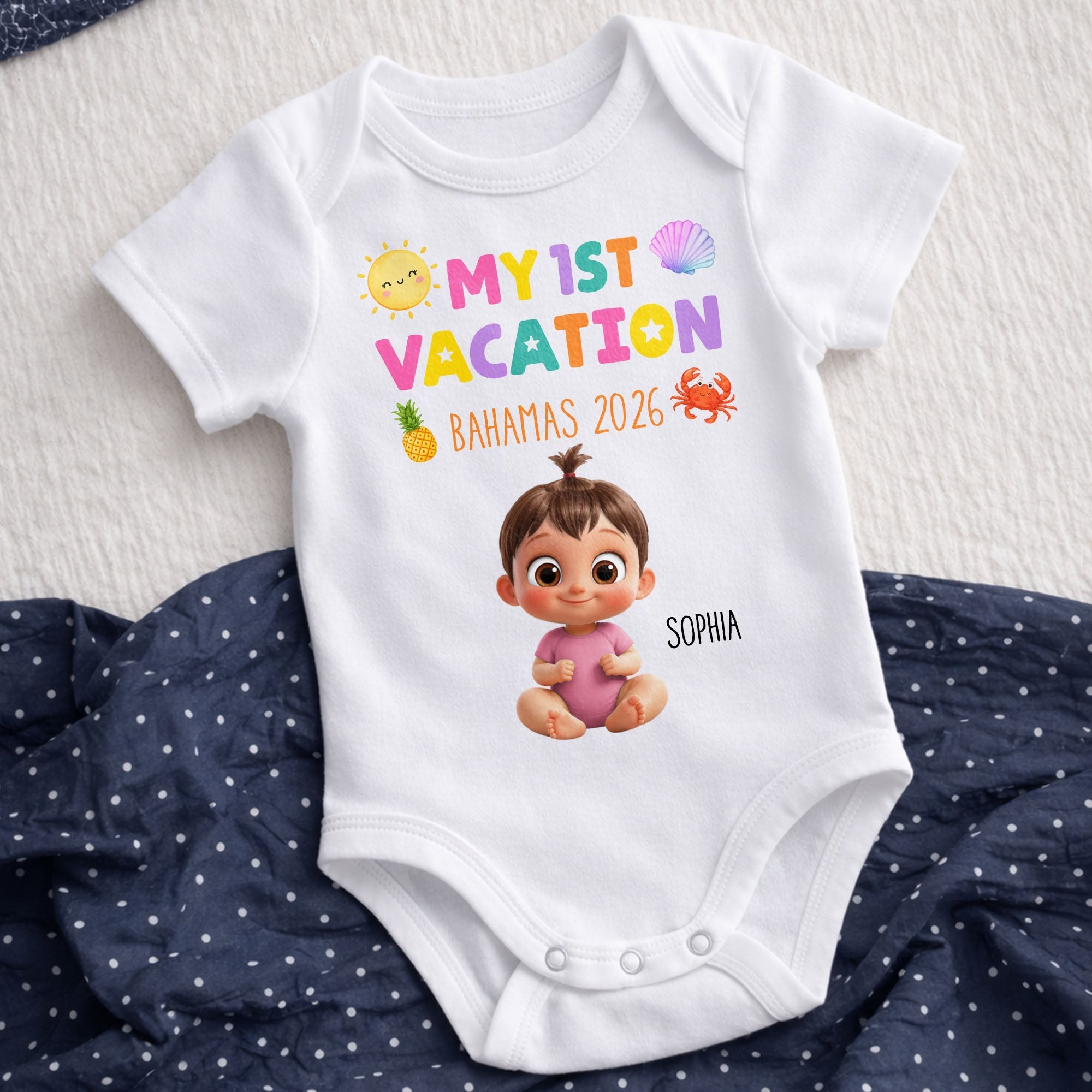 Personalized Custom Baby Onesie Soft Cotton Gift for Kids