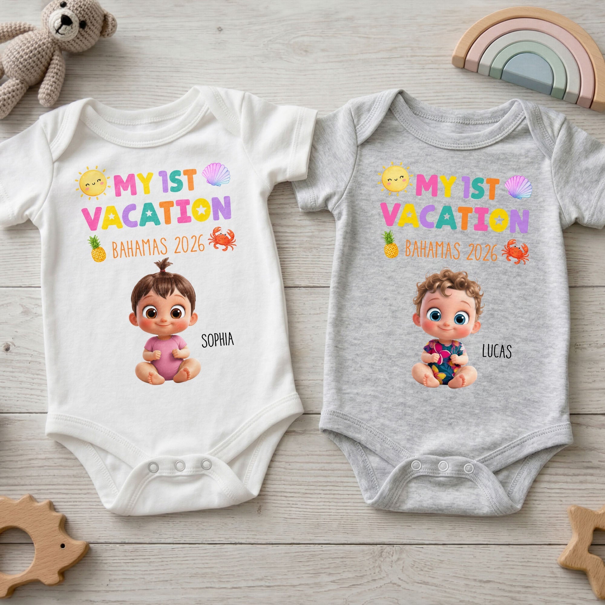 Personalized Custom Baby Onesie Soft Cotton Gift for Kids