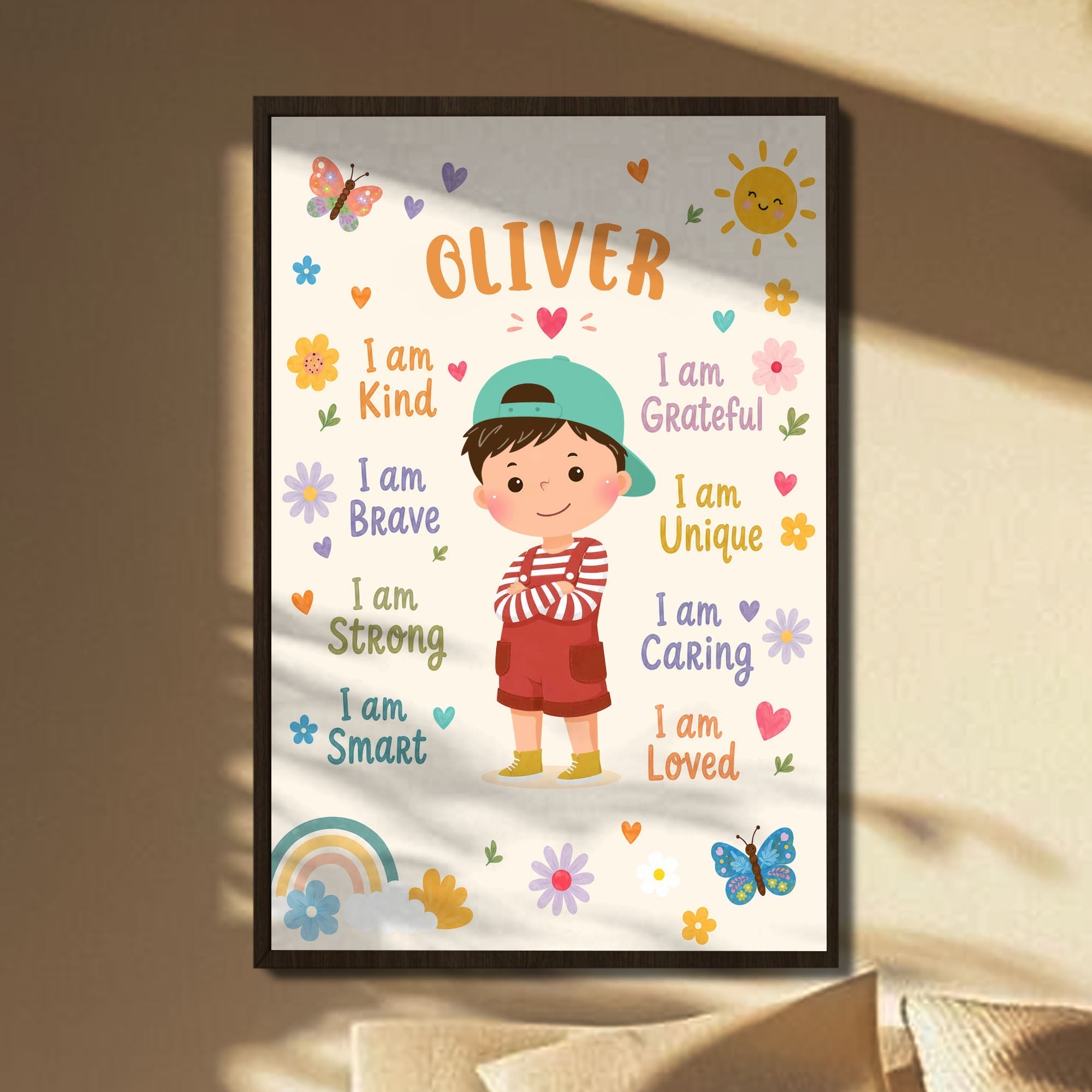Personalized Kids Affirmations Custom Vertical Poster Art