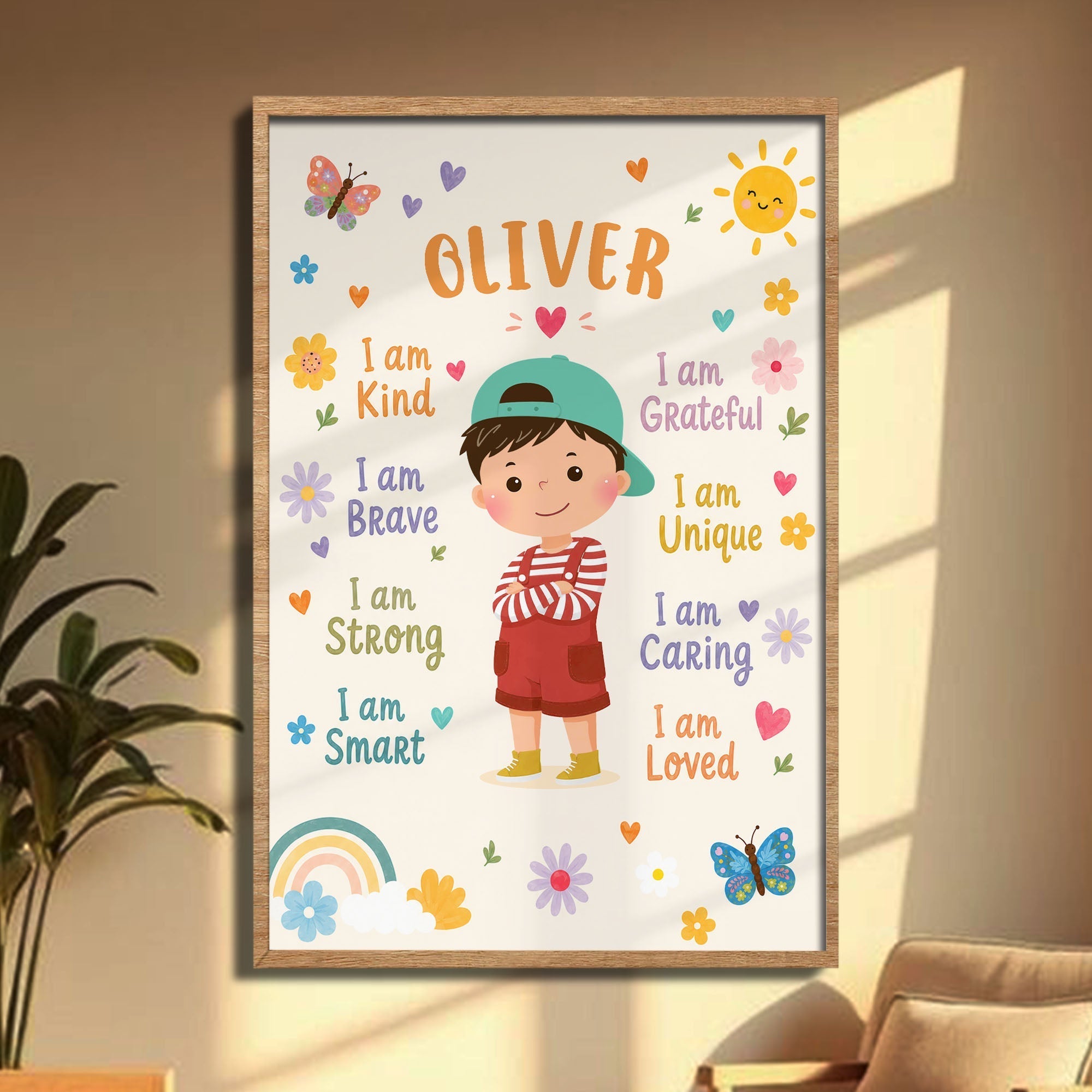 Personalized Kids Affirmations Custom Vertical Poster Art