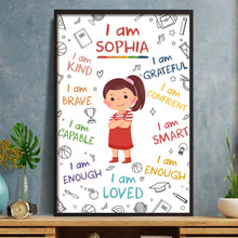 Load image into Gallery viewer, Personalized Affirmation Poster Custom Name Gift for Kids
