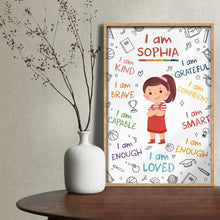 Load image into Gallery viewer, Personalized Affirmation Poster Custom Name Gift for Kids
