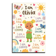 Load image into Gallery viewer, Personalized Vertical Poster Custom Name Affirmations for Kids
