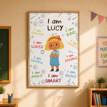 Load image into Gallery viewer, Personalized Affirmation Poster for Kids Cute Custom Art

