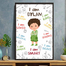 Load image into Gallery viewer, Personalized Affirmation Poster for Kids Cute Custom Art

