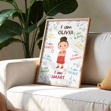 Load image into Gallery viewer, Personalized Affirmation Poster for Kids Cute Custom Art
