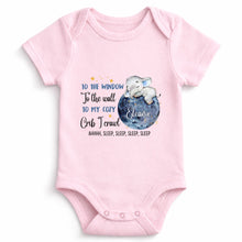 Load image into Gallery viewer, Personalized Custom Baby Onesie Cute Elephant Moon Gift
