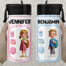 Load image into Gallery viewer, Personalized Kids Water Bottle Custom Name Foldable Straw BPA-Free Gift for Boys
