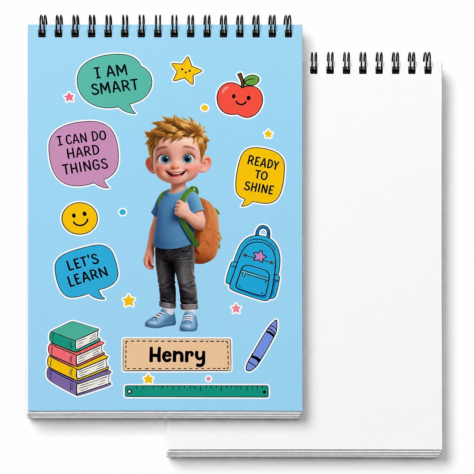 Personalized Sketch Book Custom Name Gift for Boys Kids