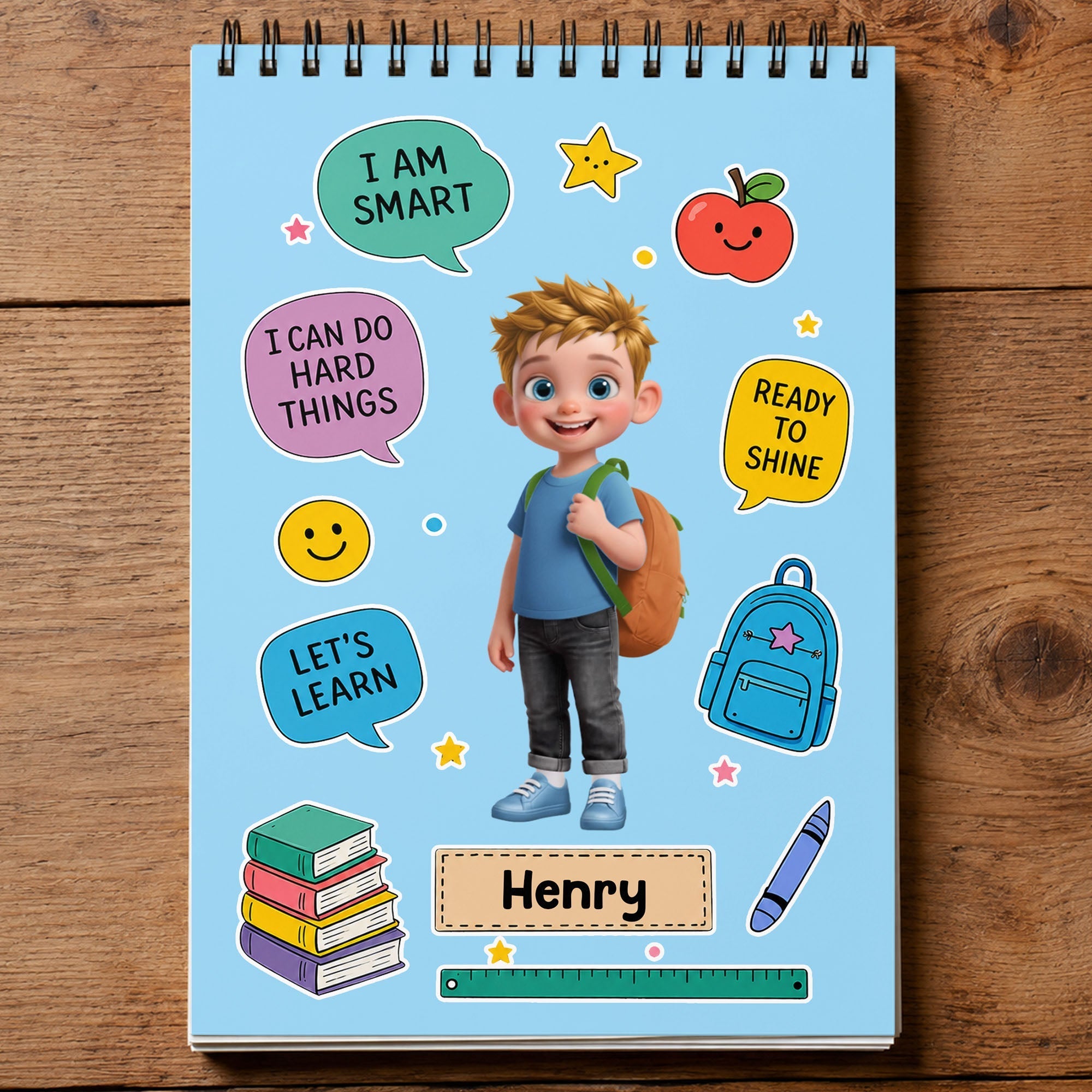 Personalized Sketch Book Custom Name Gift for Boys Kids