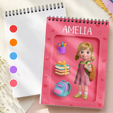 Load image into Gallery viewer, Personalized Sketch Book Custom Name Gift for Students
